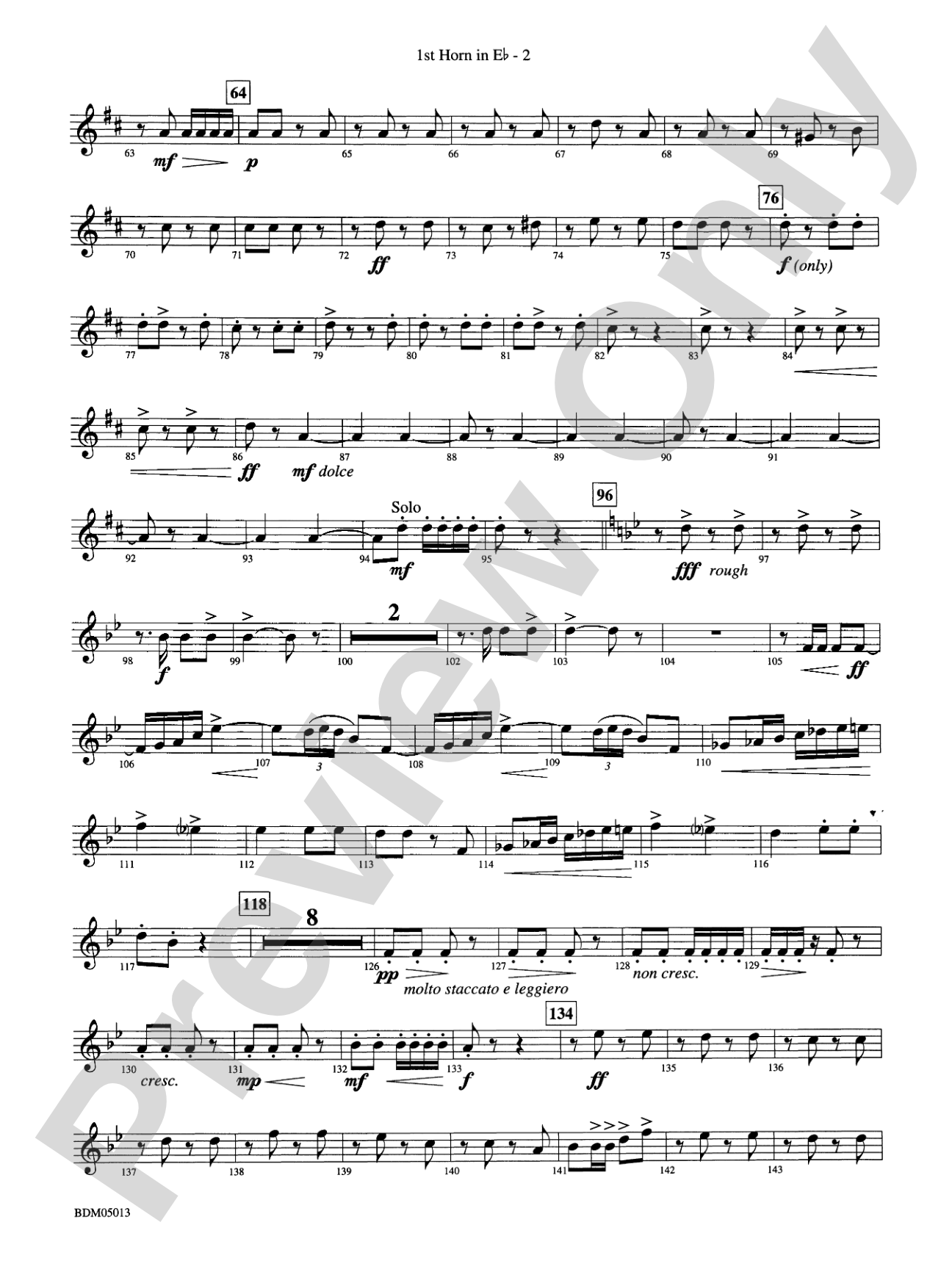 Pineapple Poll (Suite from the Ballet): (wp) 1st Horn in E-flat