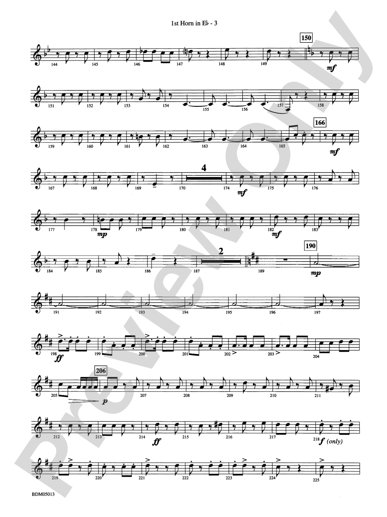 Pineapple Poll (Suite from the Ballet): (wp) 1st Horn in E-flat