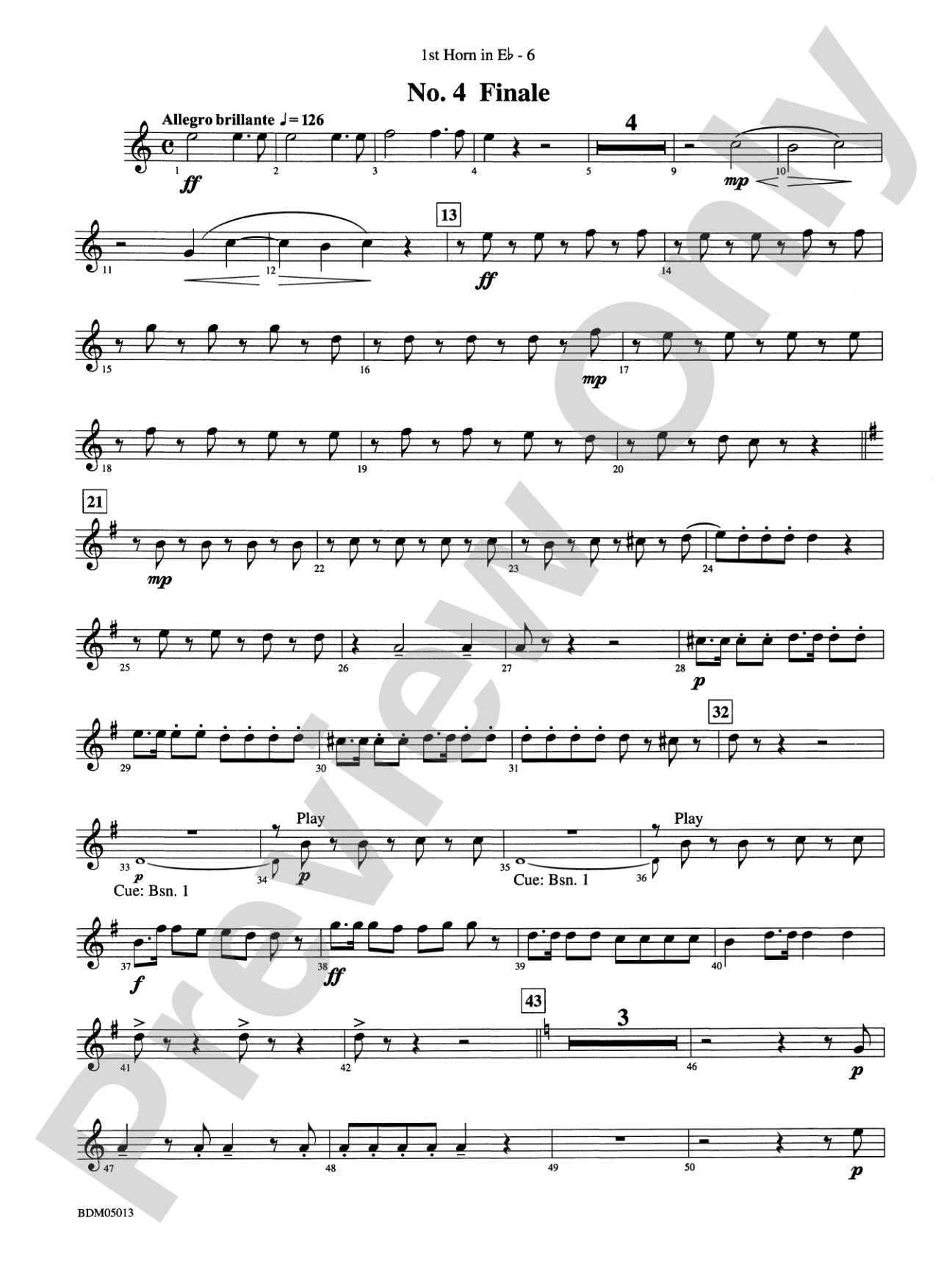 Pineapple Poll (Suite from the Ballet): (wp) 1st Horn in E-flat