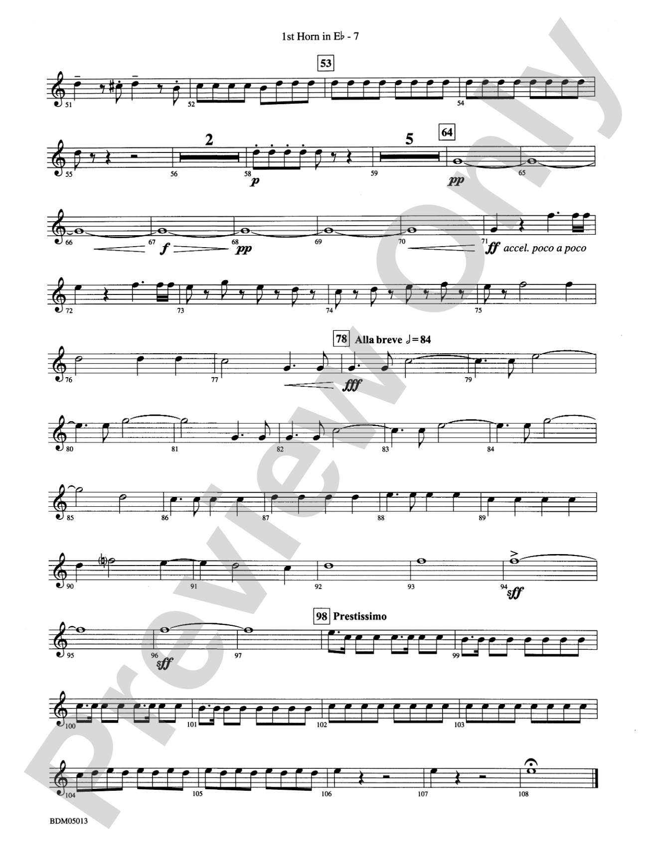Pineapple Poll (Suite from the Ballet): (wp) 1st Horn in E-flat