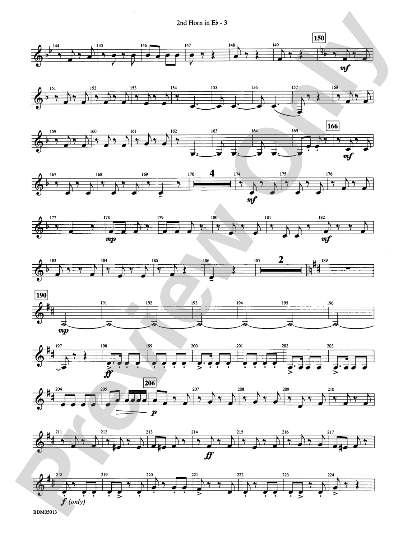 Pineapple Poll (Suite from the Ballet): (wp) 2nd Horn in E-flat