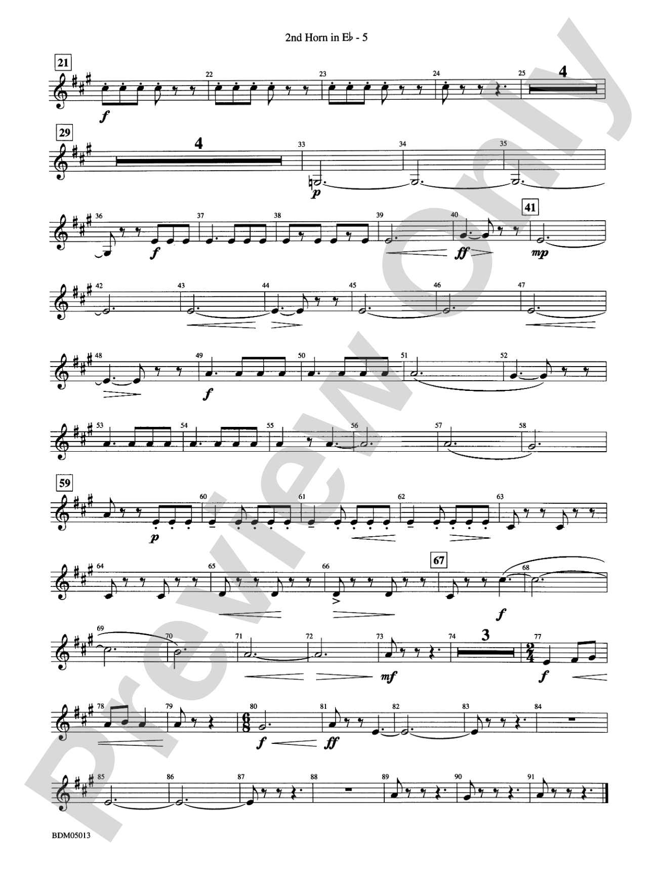Pineapple Poll (Suite from the Ballet): (wp) 2nd Horn in E-flat