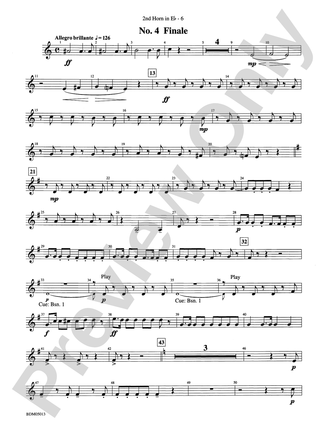 Pineapple Poll (Suite from the Ballet): (wp) 2nd Horn in E-flat