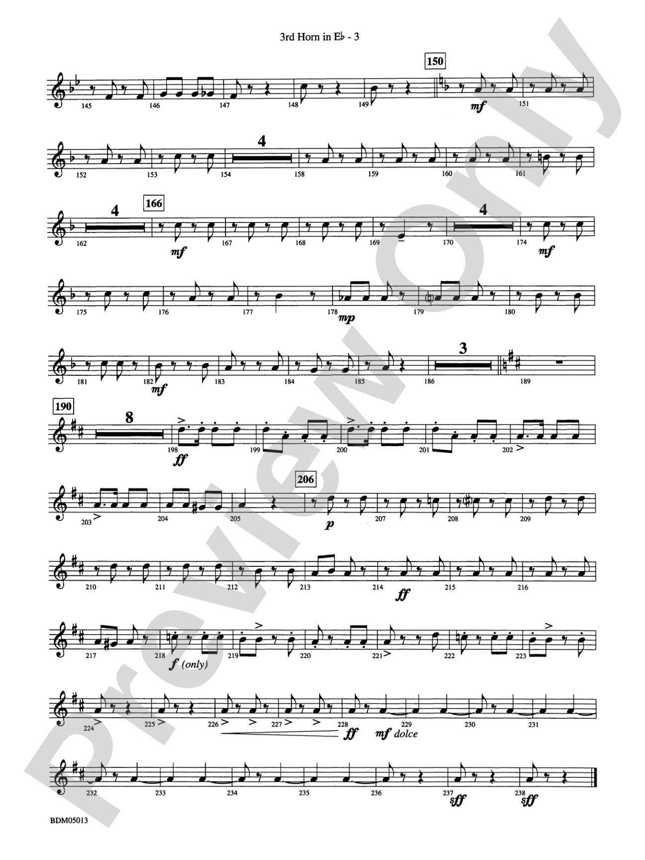 Pineapple Poll (Suite from the Ballet): (wp) 3rd Horn in E-flat