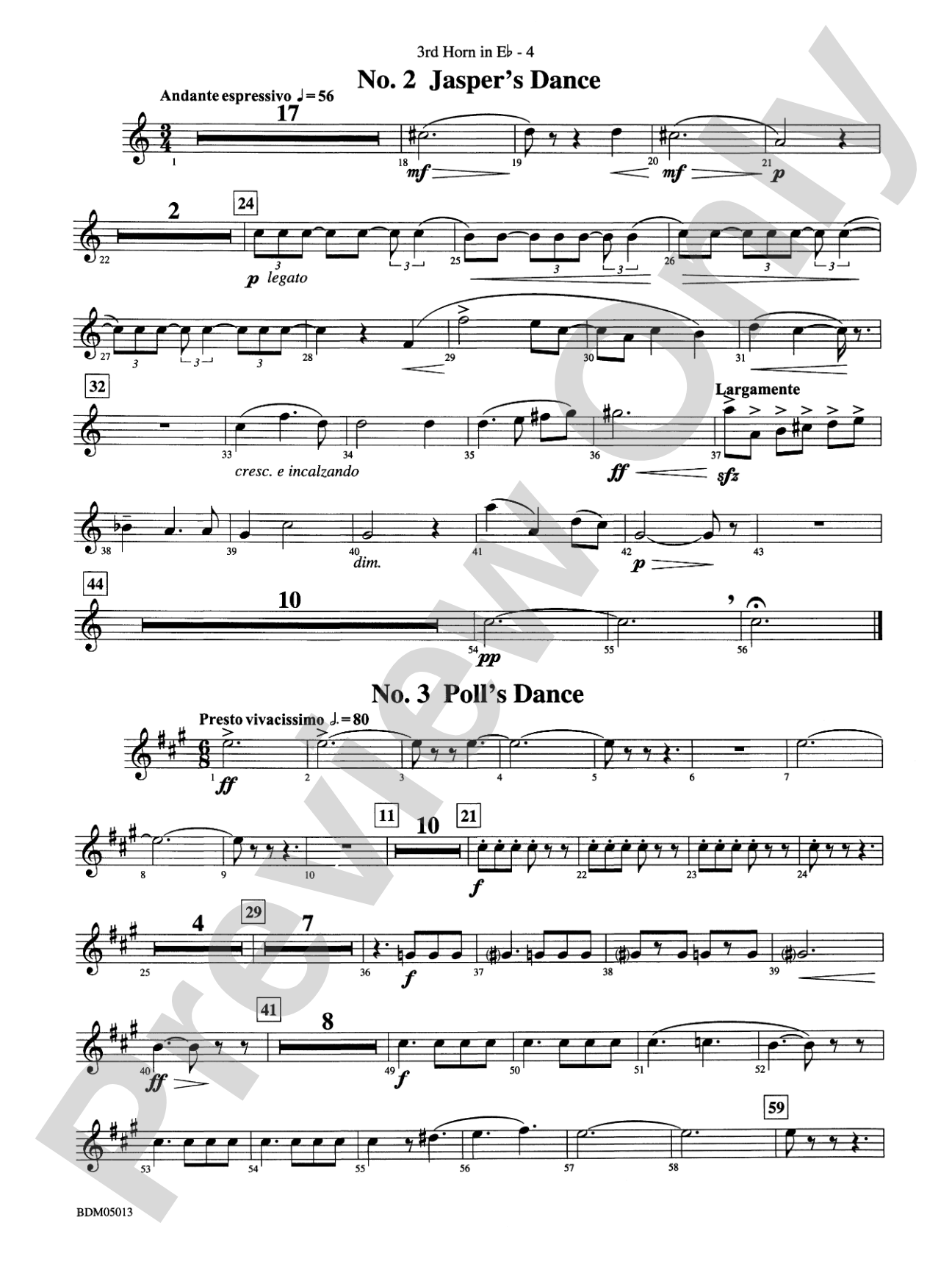Pineapple Poll (Suite from the Ballet): (wp) 3rd Horn in E-flat