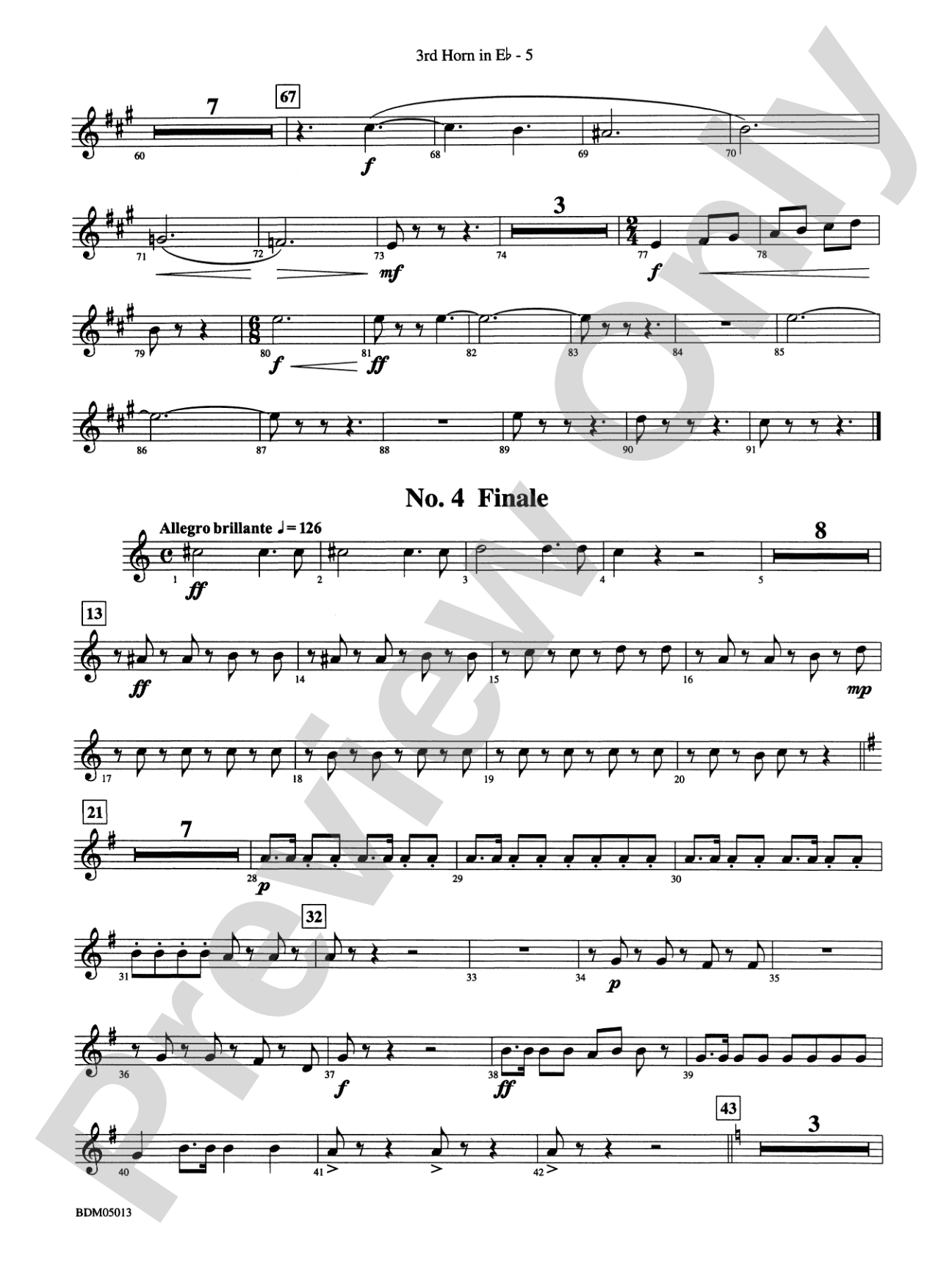 Pineapple Poll (Suite from the Ballet): (wp) 3rd Horn in E-flat