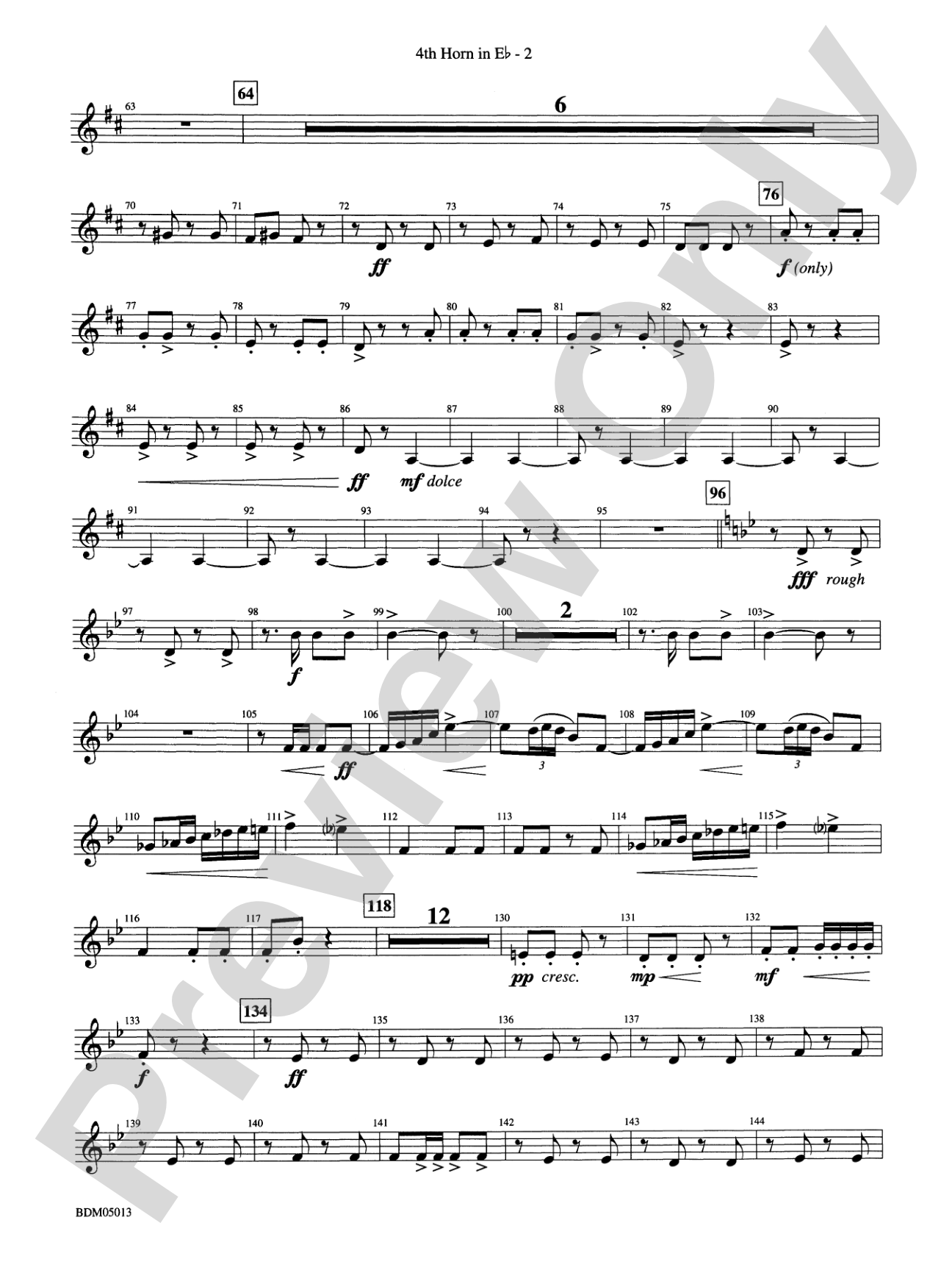 Pineapple Poll (Suite from the Ballet): (wp) 4th Horn in E-flat