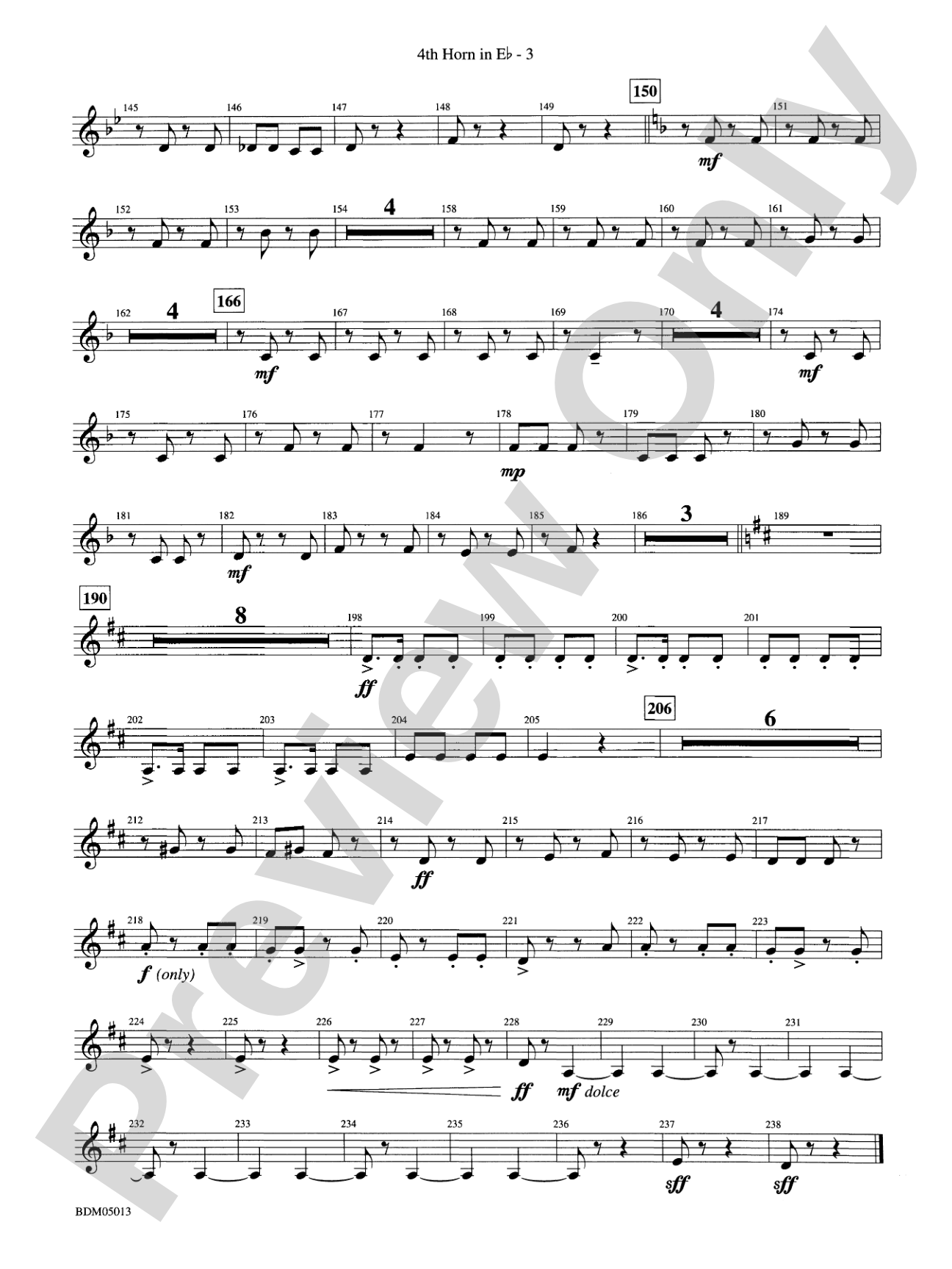 Pineapple Poll (Suite from the Ballet): (wp) 4th Horn in E-flat