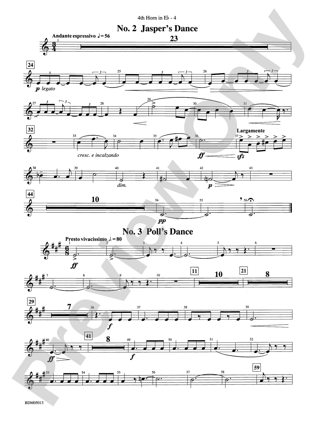 Pineapple Poll (Suite from the Ballet): (wp) 4th Horn in E-flat