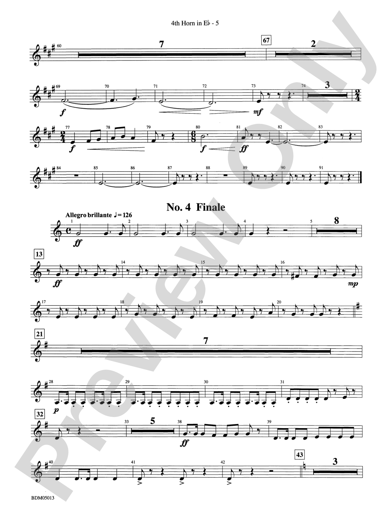 Pineapple Poll (Suite from the Ballet): (wp) 4th Horn in E-flat