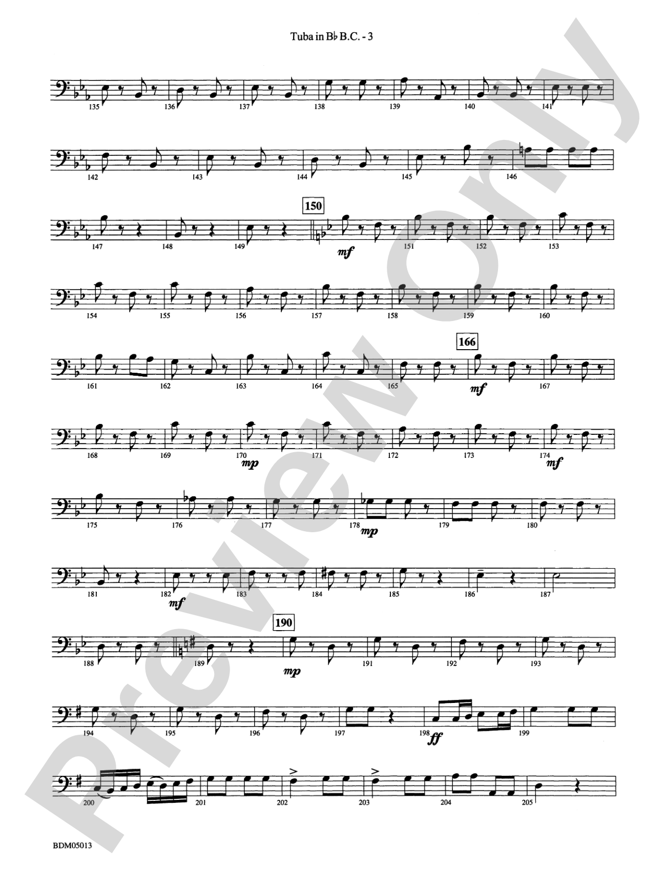 Pineapple Poll (Suite from the Ballet): (wp) B-flat Tuba B.C.