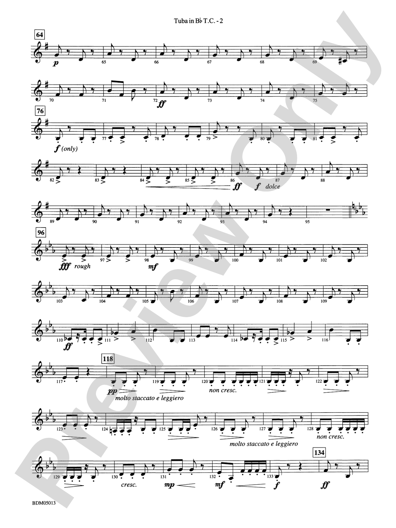 Pineapple Poll (Suite from the Ballet): (wp) B-flat Tuba T.C.