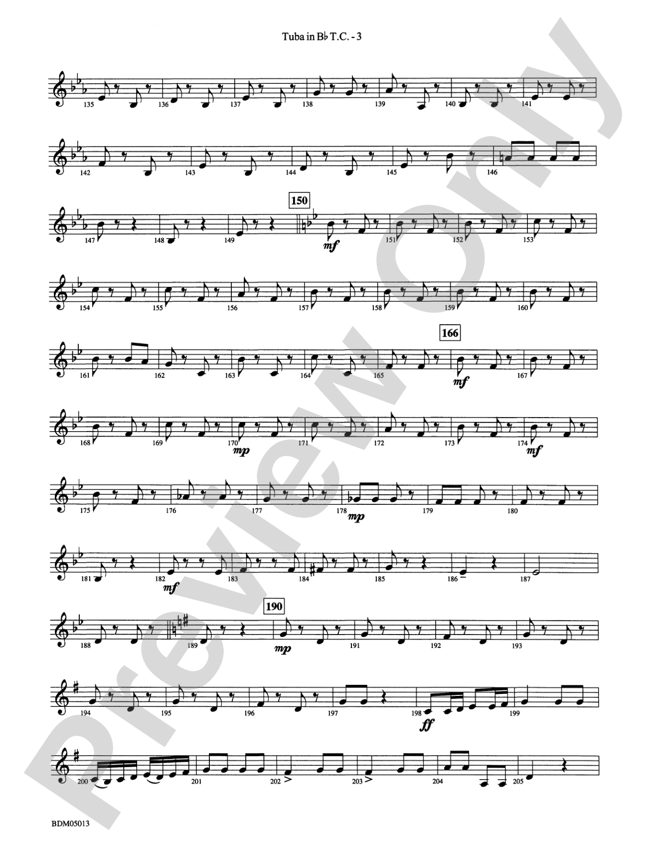 Pineapple Poll (Suite from the Ballet): (wp) B-flat Tuba T.C.
