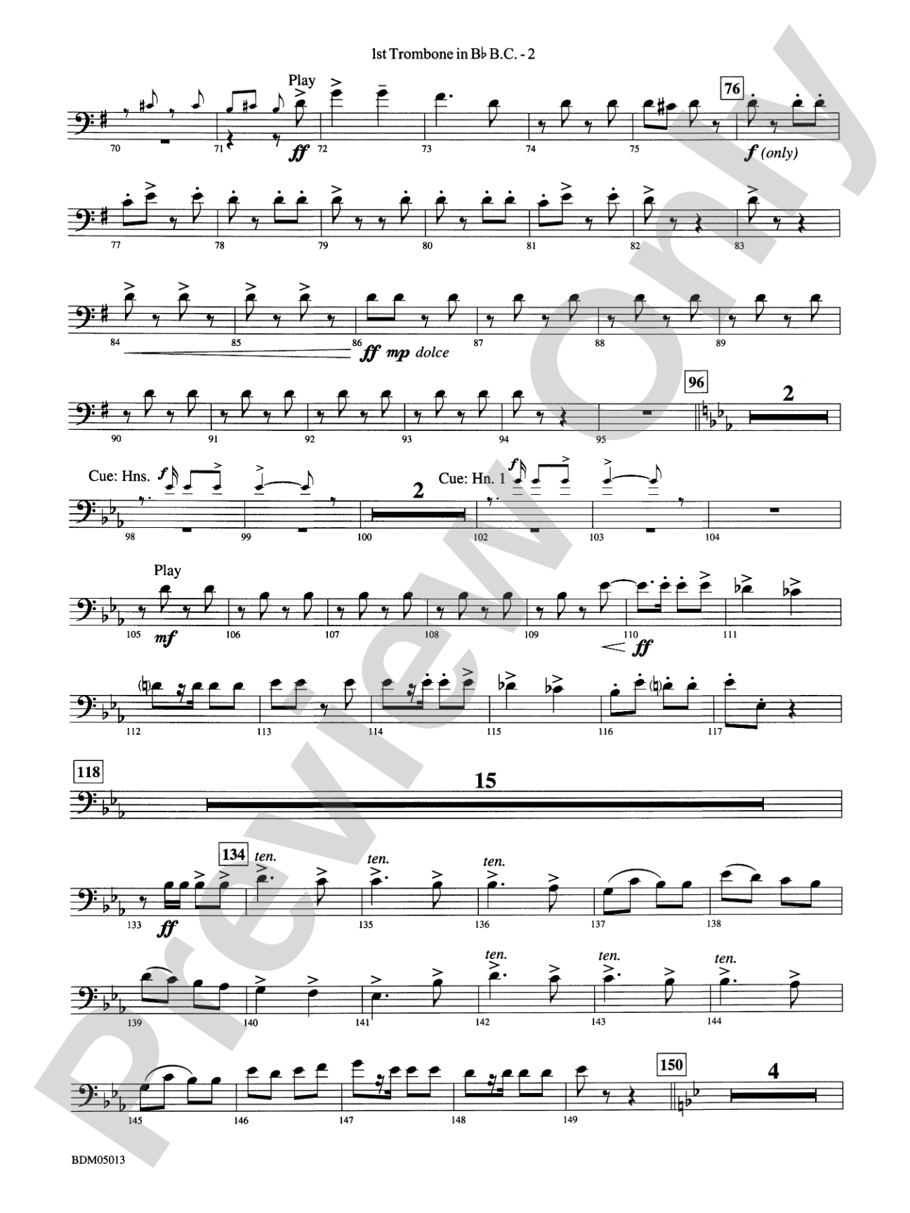 Pineapple Poll (Suite from the Ballet): (wp) 1st B-flat Trombone B.C.