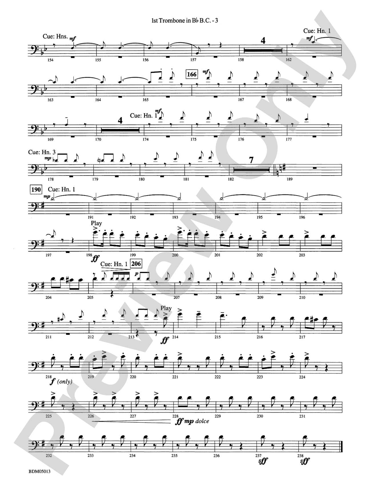 Pineapple Poll (Suite from the Ballet): (wp) 1st B-flat Trombone B.C.
