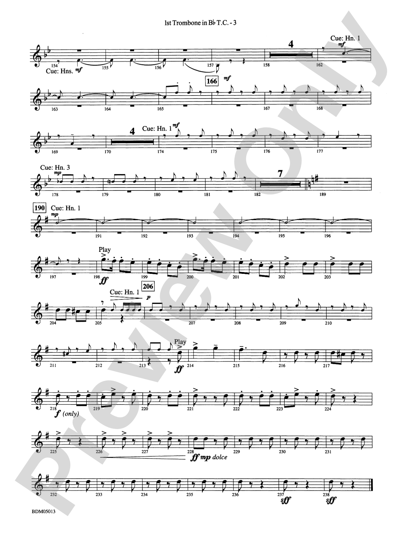 Pineapple Poll (Suite from the Ballet): (wp) 1st B-flat Trombone T.C.