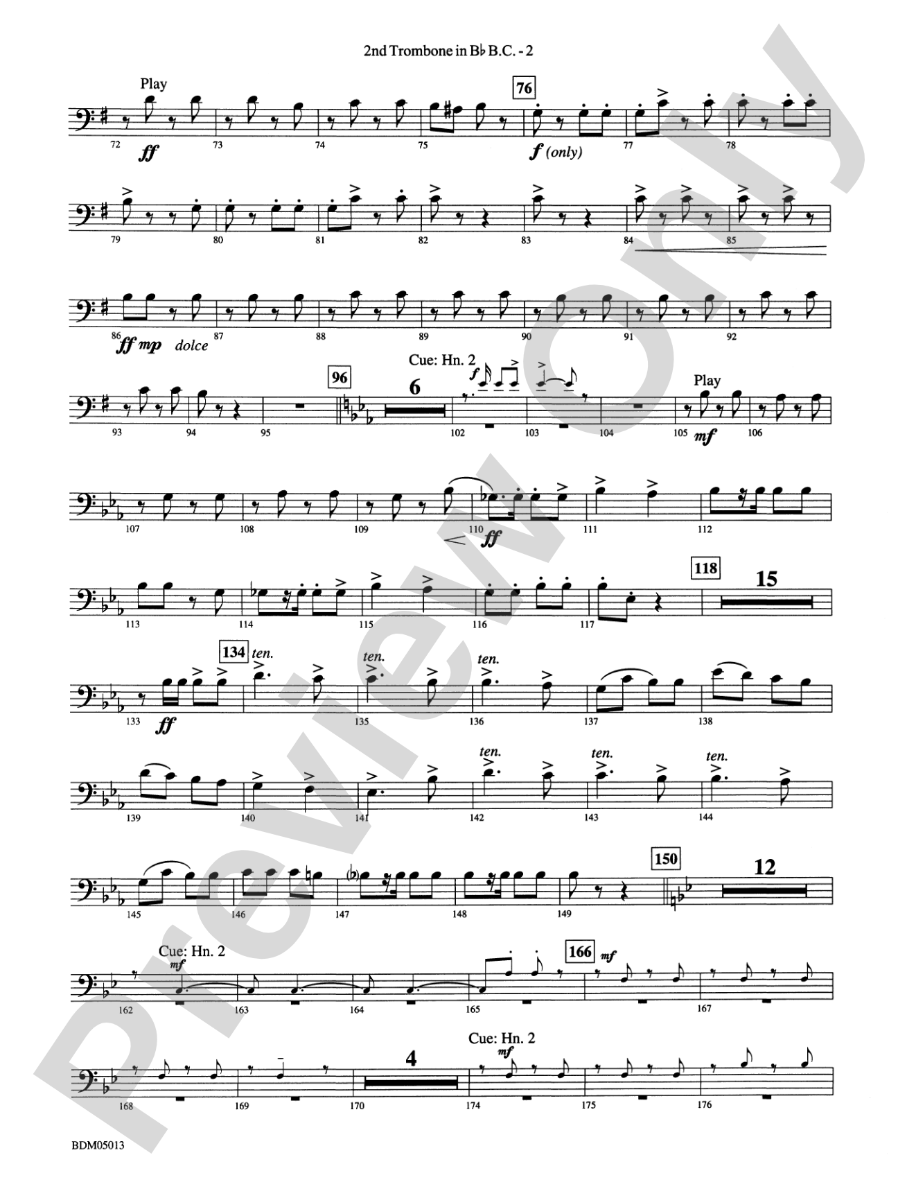 Pineapple Poll (Suite from the Ballet): (wp) 2nd B-flat Trombone B.C.