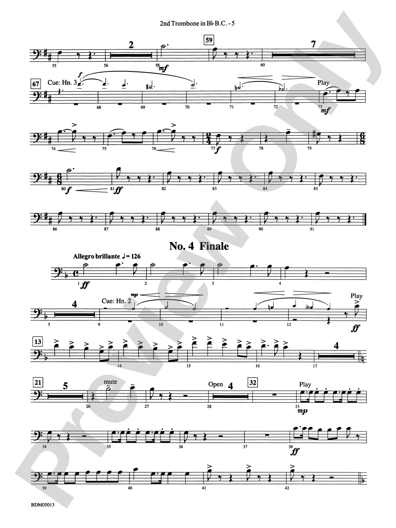 Pineapple Poll (Suite from the Ballet): (wp) 2nd B-flat Trombone B.C.
