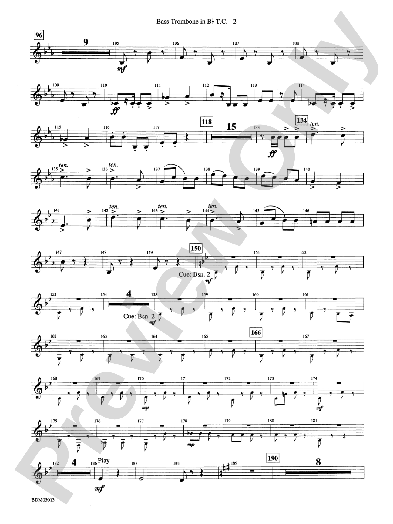 Pineapple Poll (Suite from the Ballet): (wp) 3rd B-flat Trombone T.C.