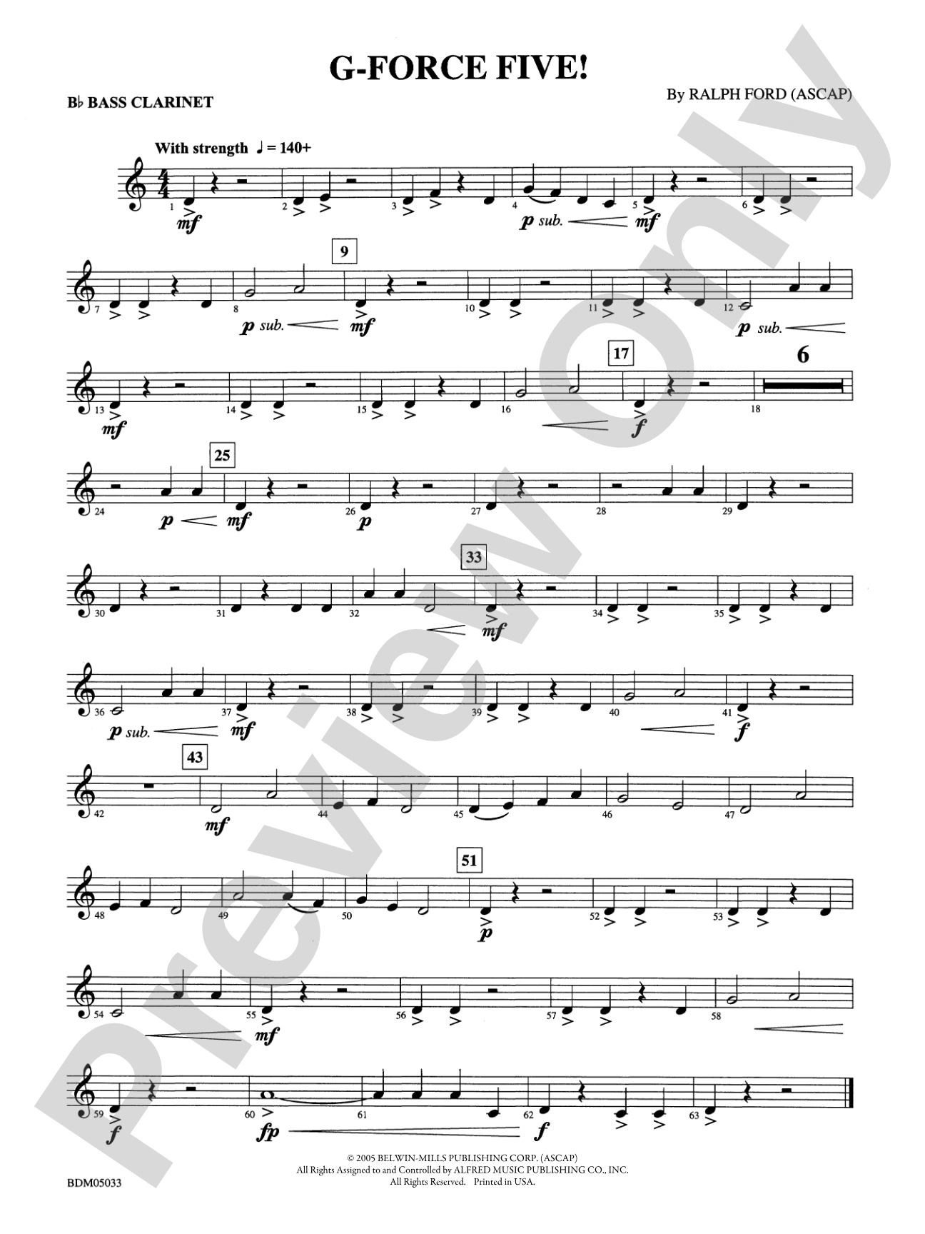 G-Force Five!: B-flat Bass Clarinet