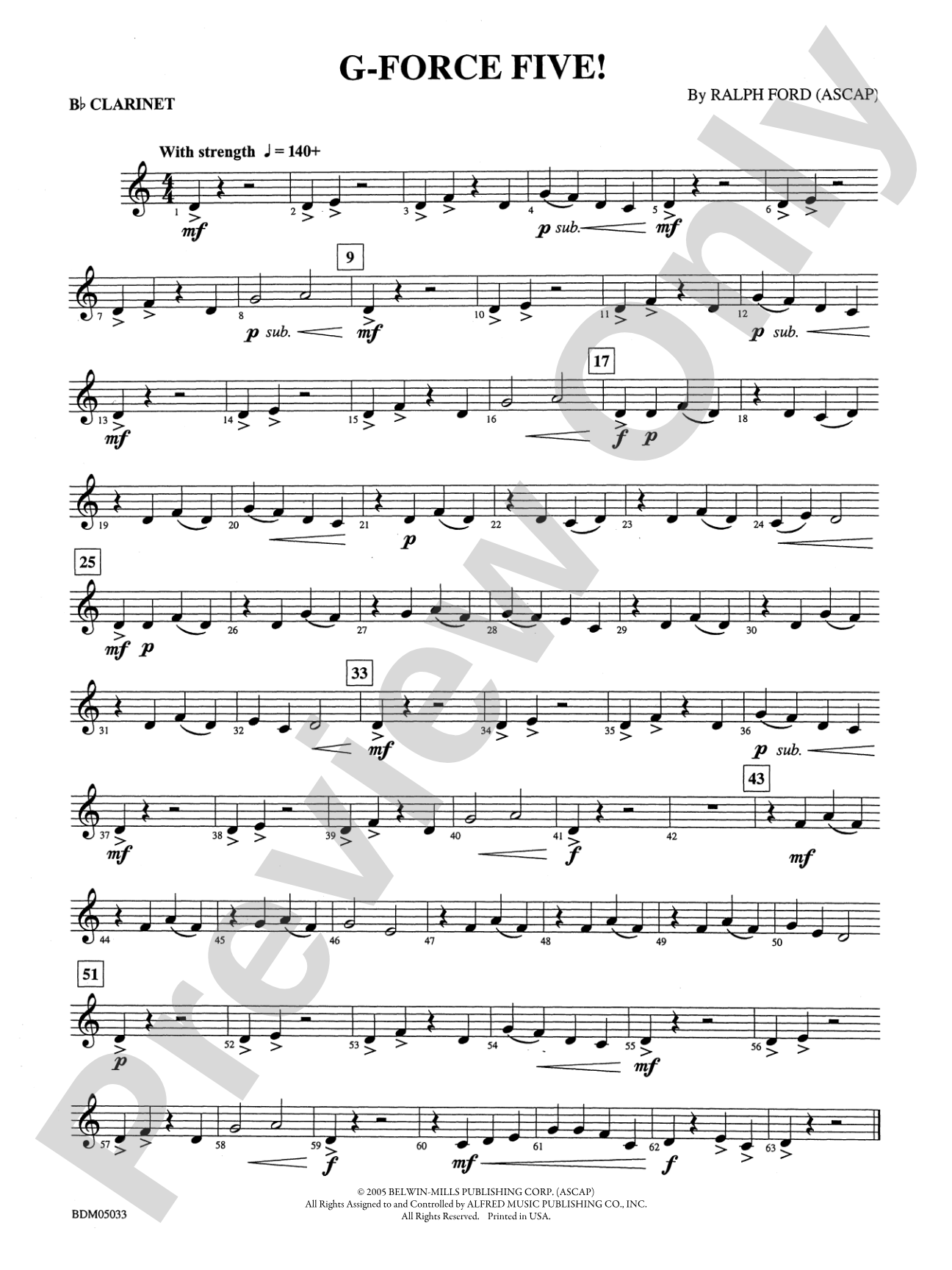 G-Force Five!: 1st B-flat Clarinet