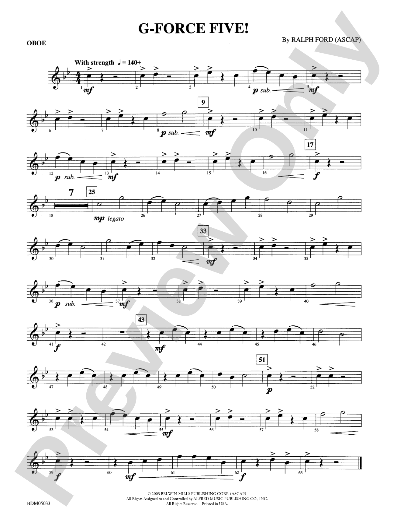G-Force Five!: Oboe