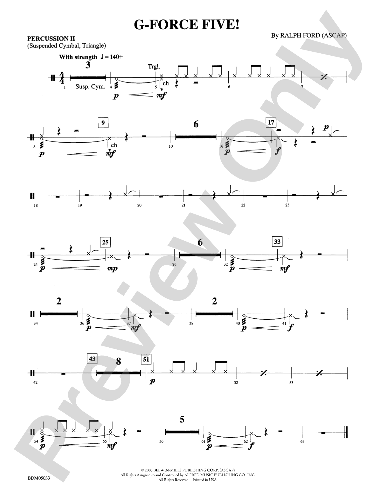 G-Force Five!: 2nd Percussion