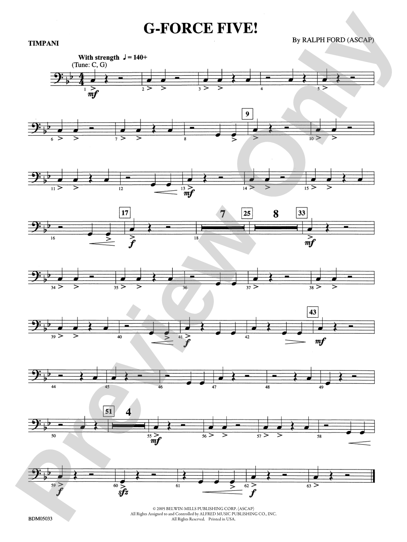 G-Force Five!: Timpani