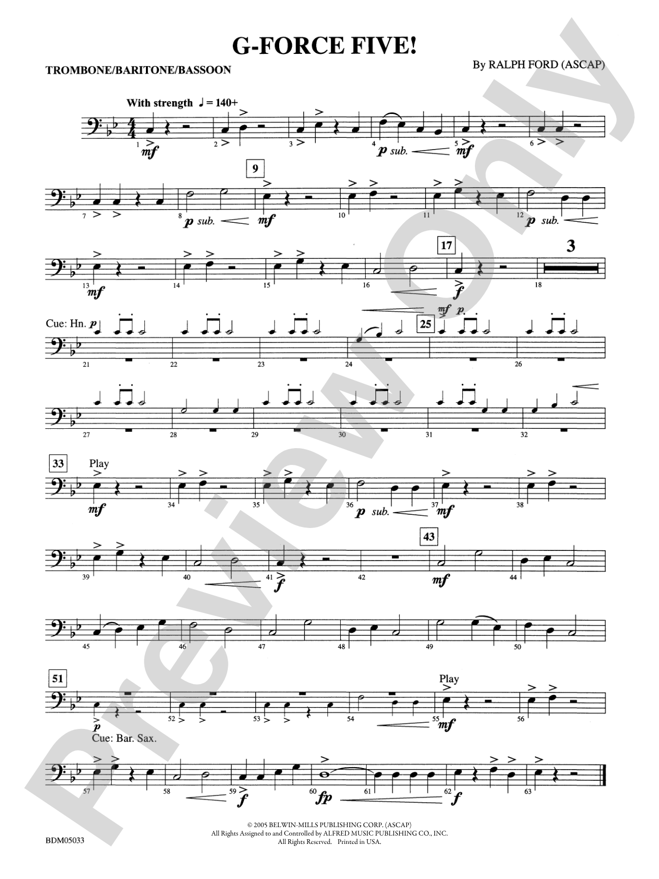 G-Force Five!: 1st Trombone