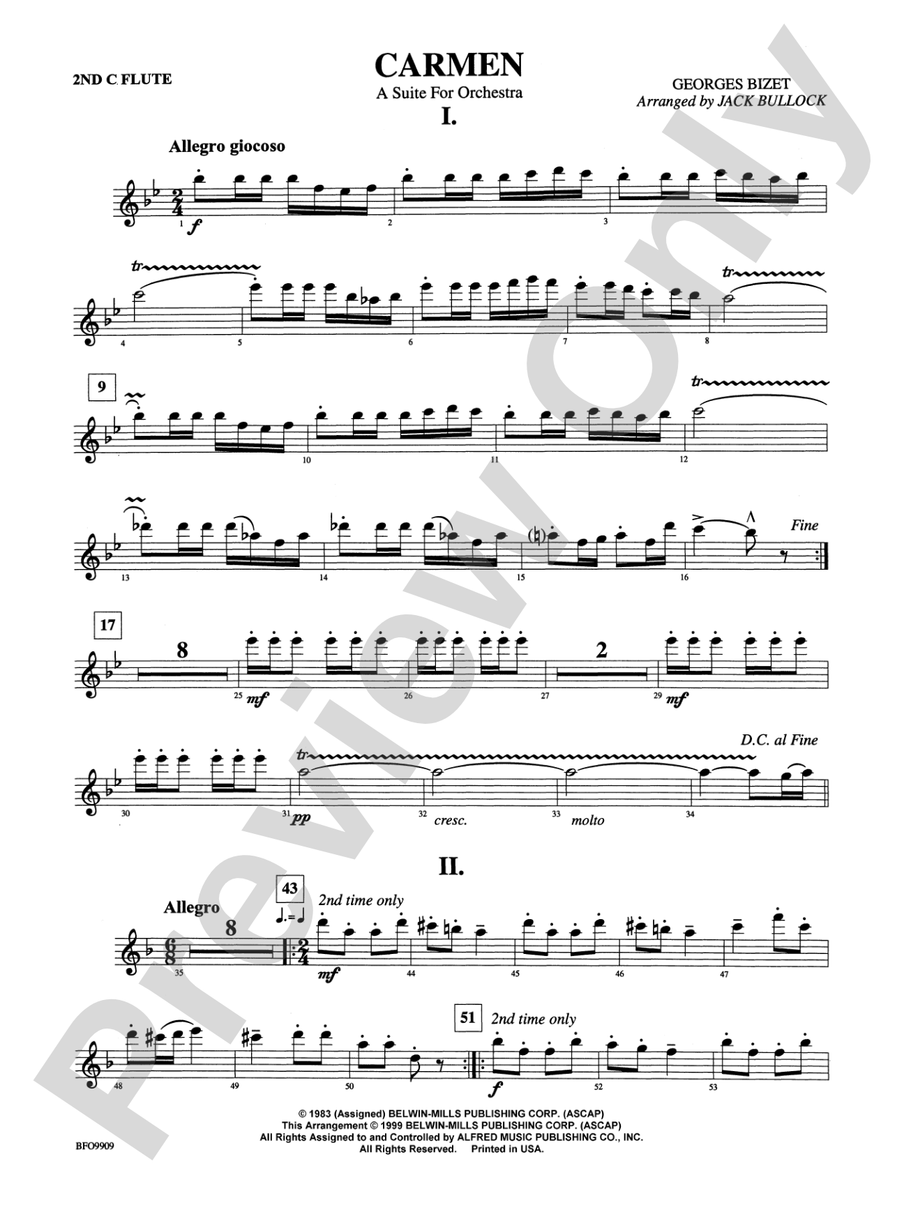 Carmen Suite: 2nd Flute
