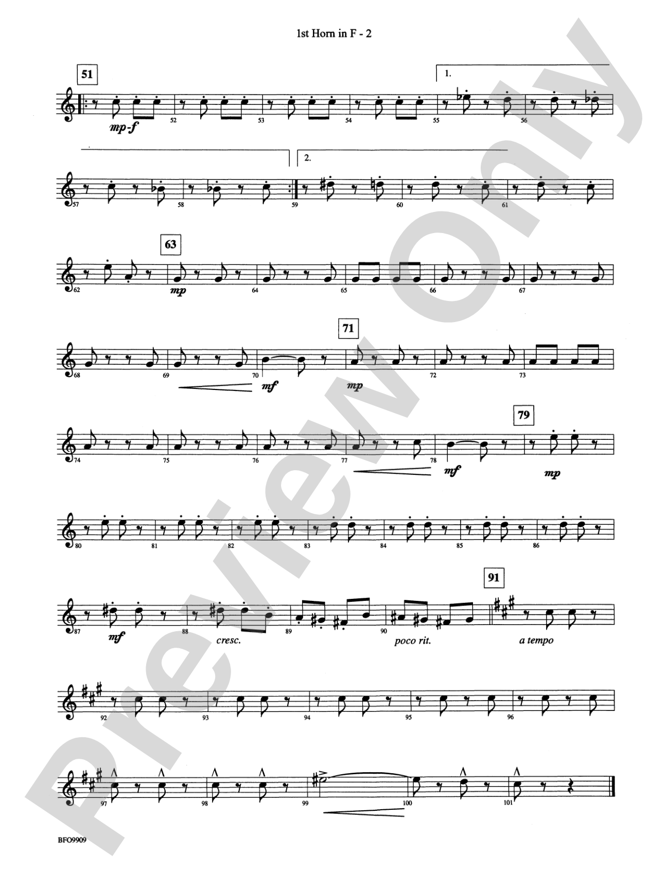 Carmen Suite: 1st F Horn