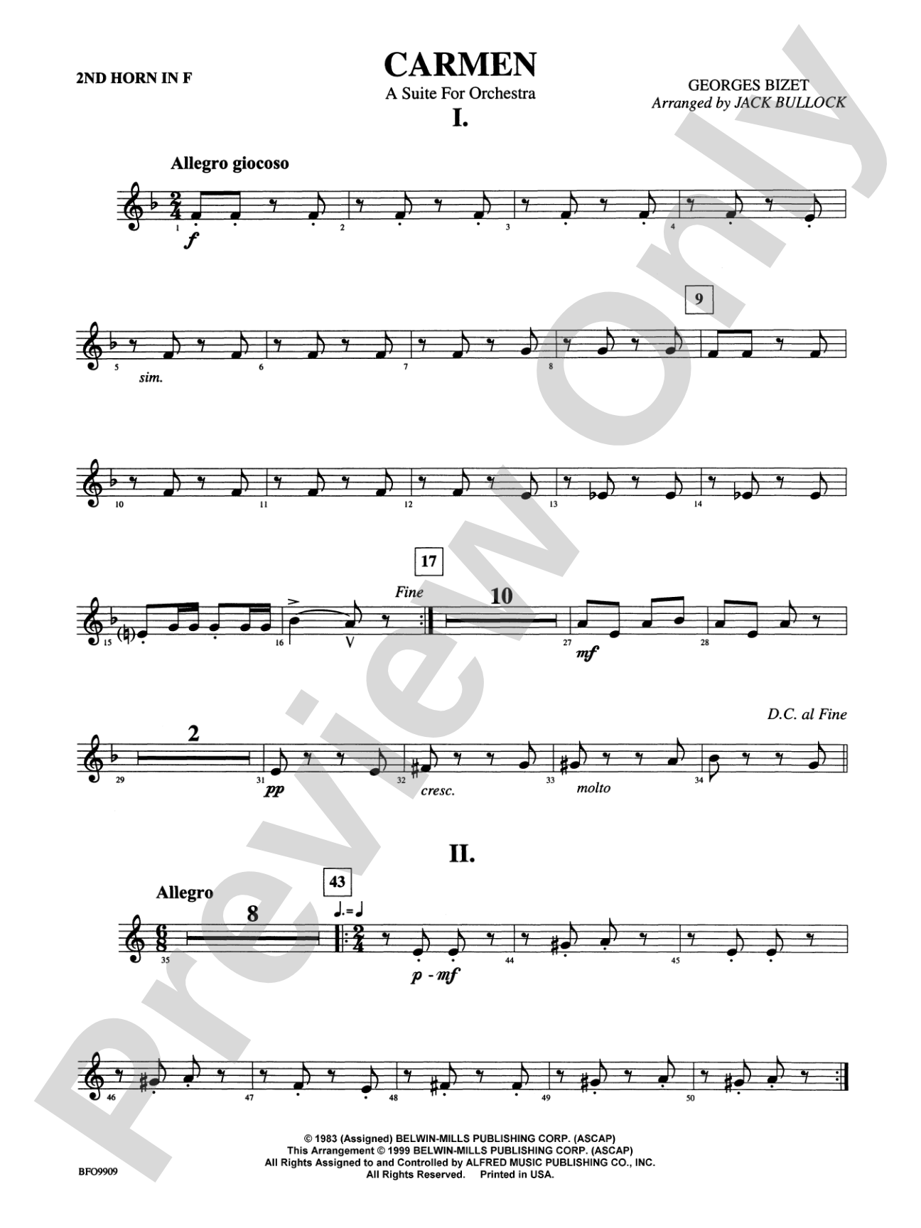 Carmen Suite: 2nd F Horn
