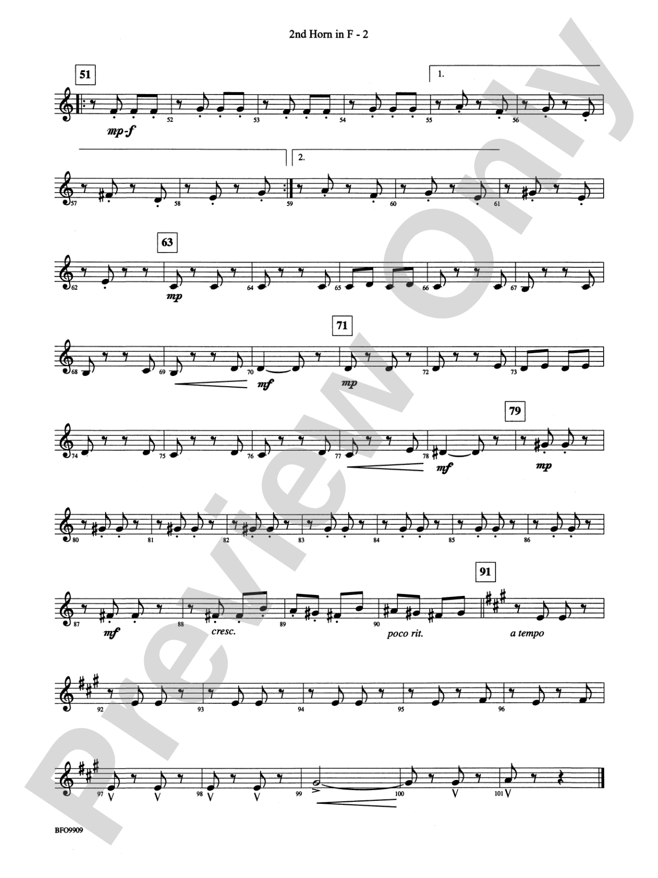 Carmen Suite: 2nd F Horn