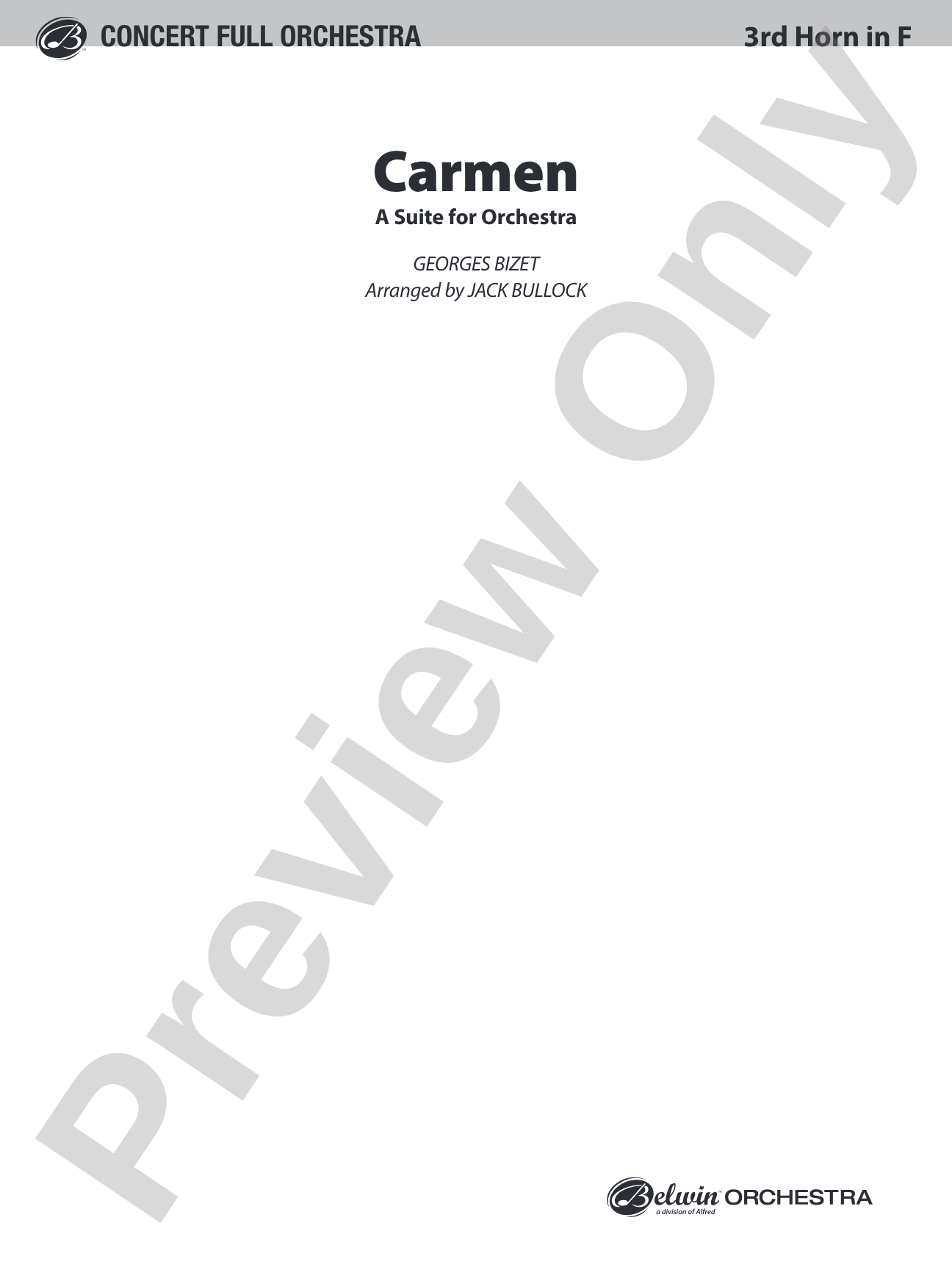 Carmen Suite: 3rd F Horn