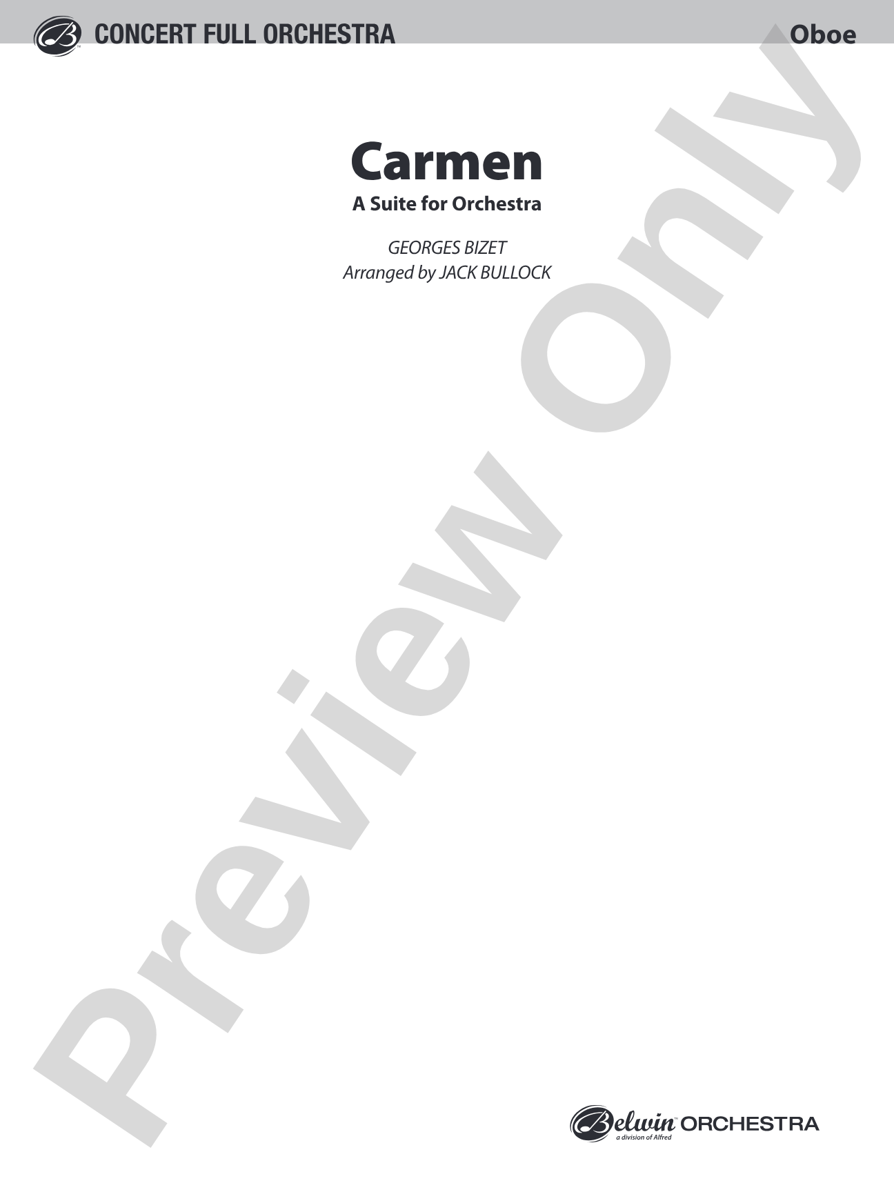 Carmen Suite: Oboe