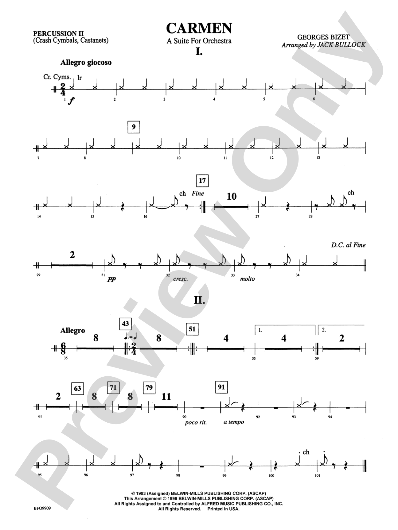 Carmen Suite: 2nd Percussion