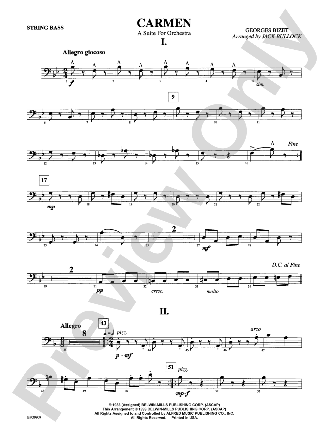 Carmen Suite: String Bass