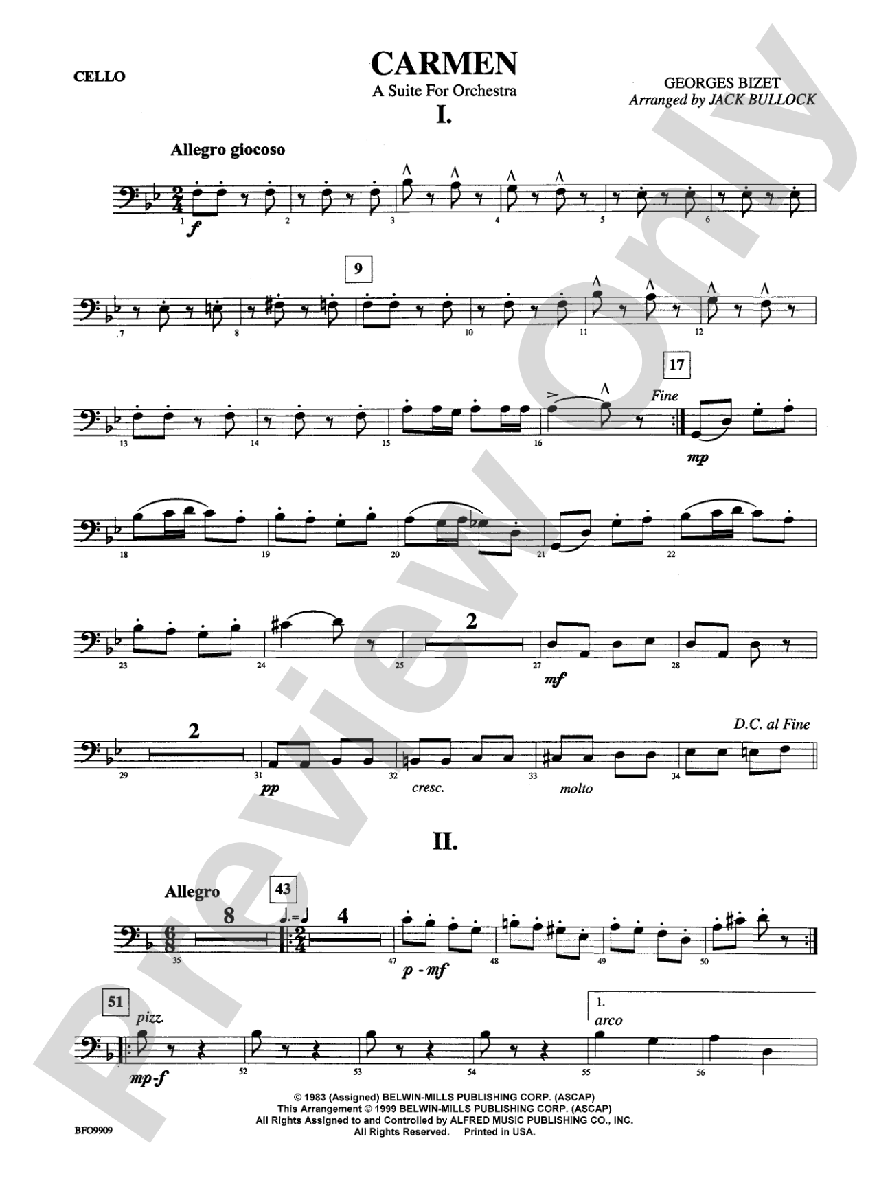 Carmen Suite: Cello