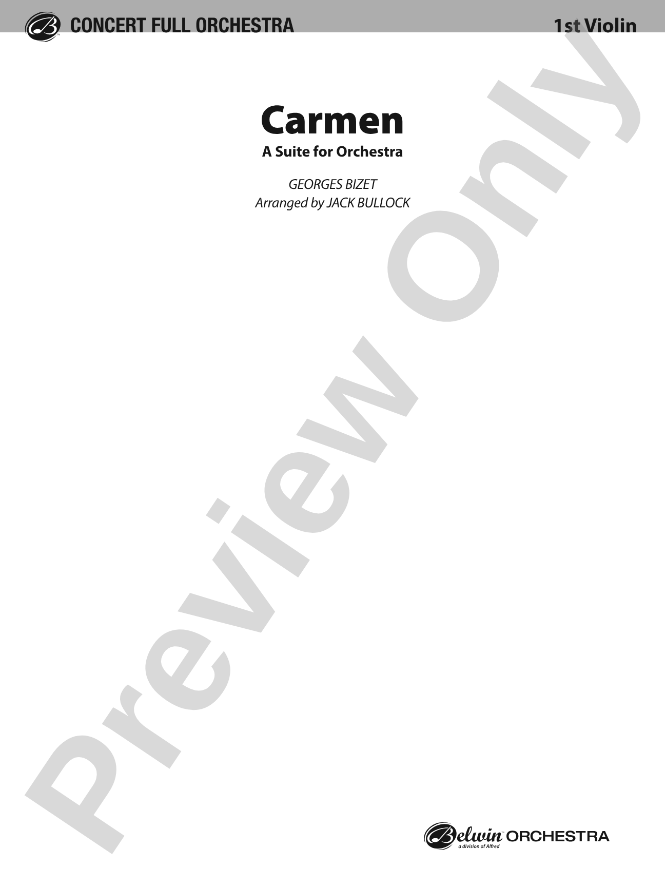 Carmen Suite: 1st Violin