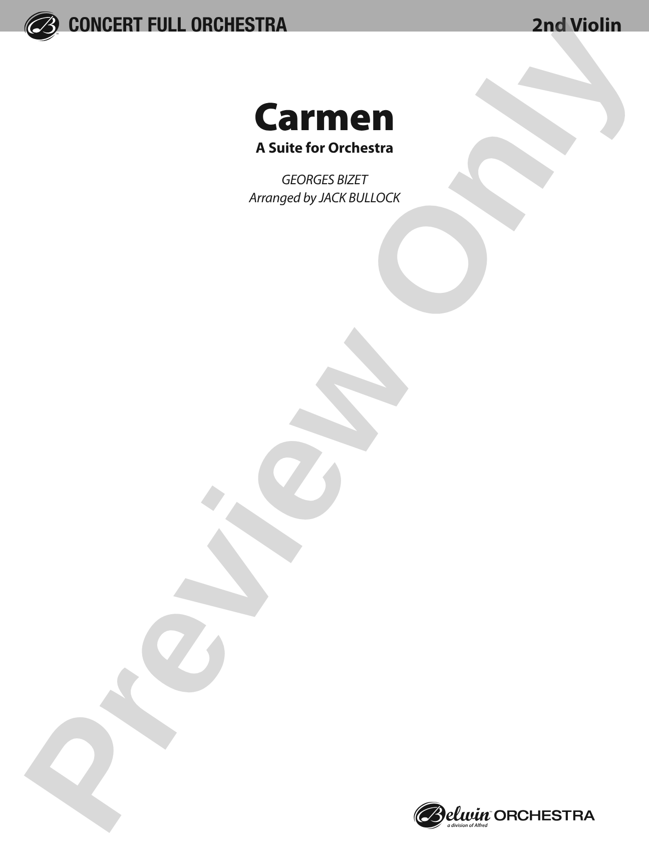 Carmen Suite: 2nd Violin