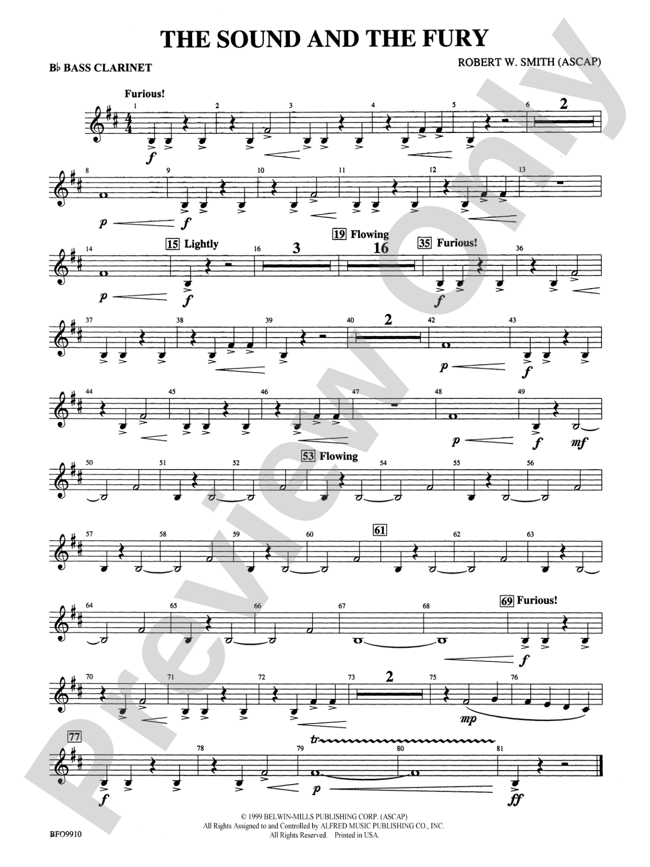 The Sound and the Fury: B-flat Bass Clarinet