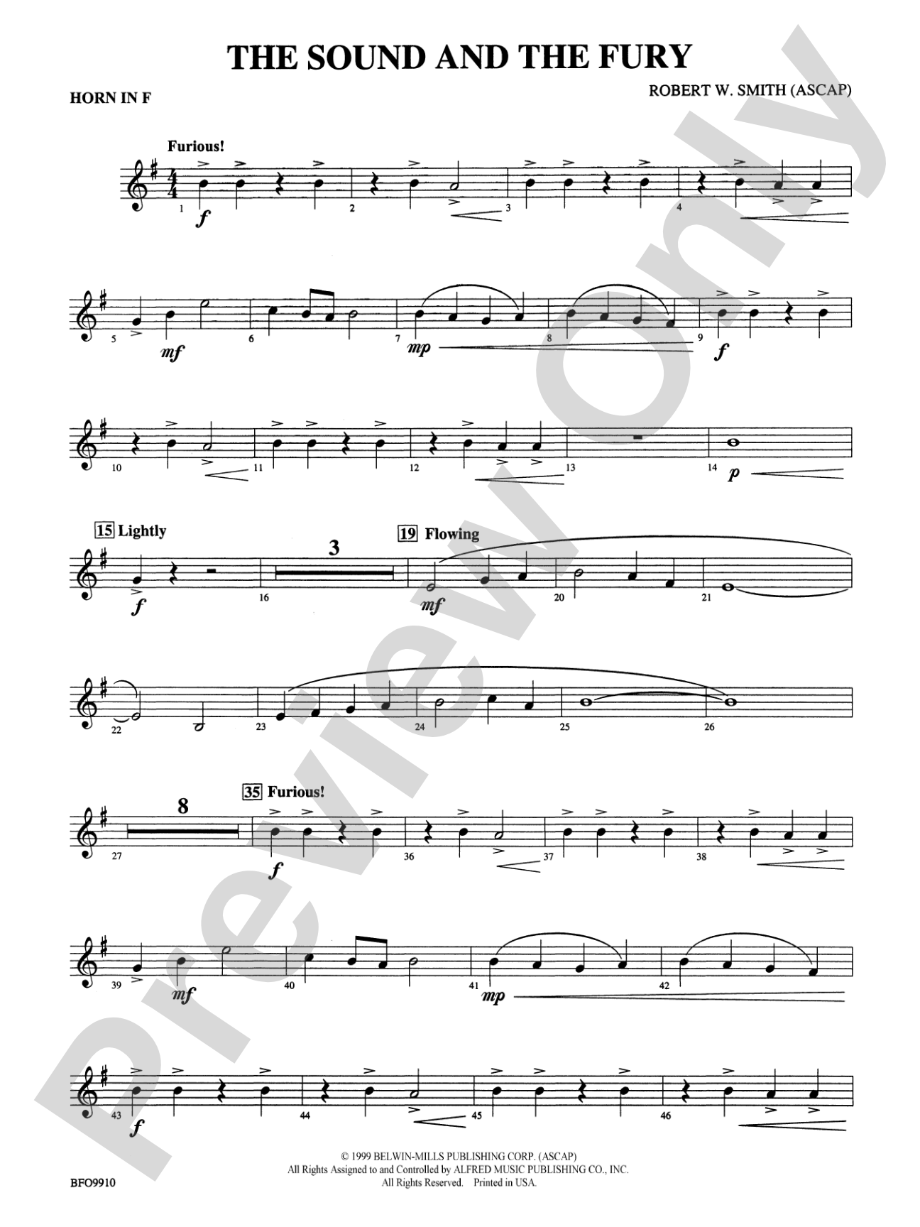The Sound and the Fury: 1st F Horn