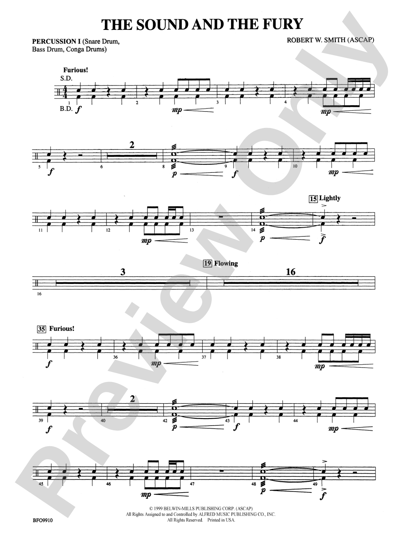 The Sound and the Fury: 1st Percussion
