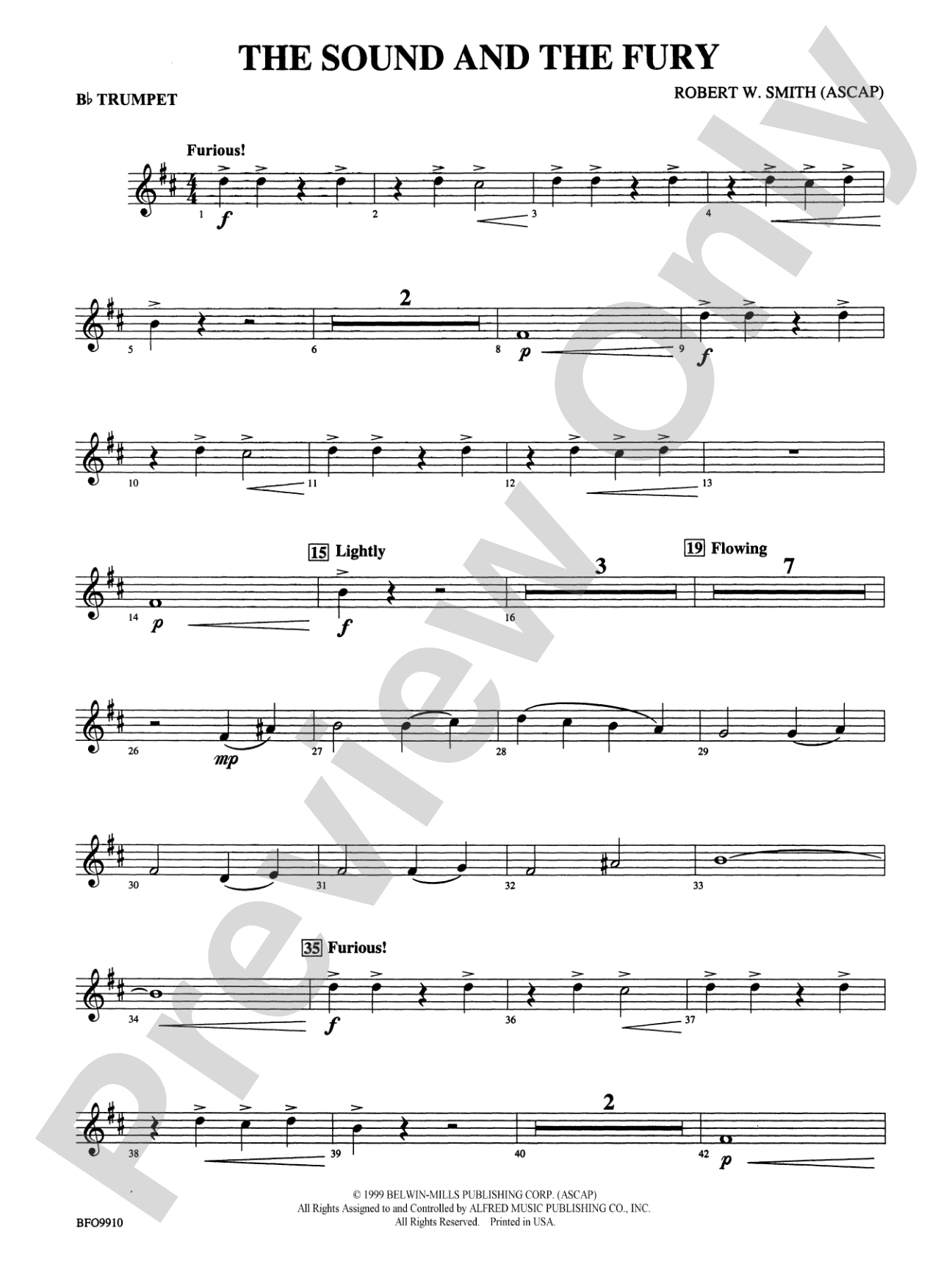 The Sound and the Fury: 1st B-flat Trumpet