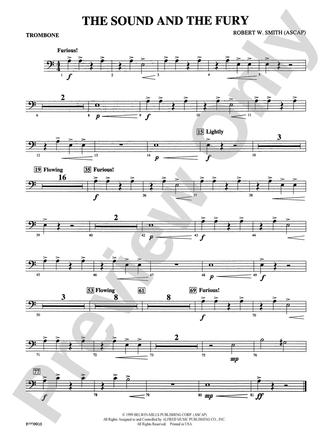The Sound and the Fury: 1st Trombone
