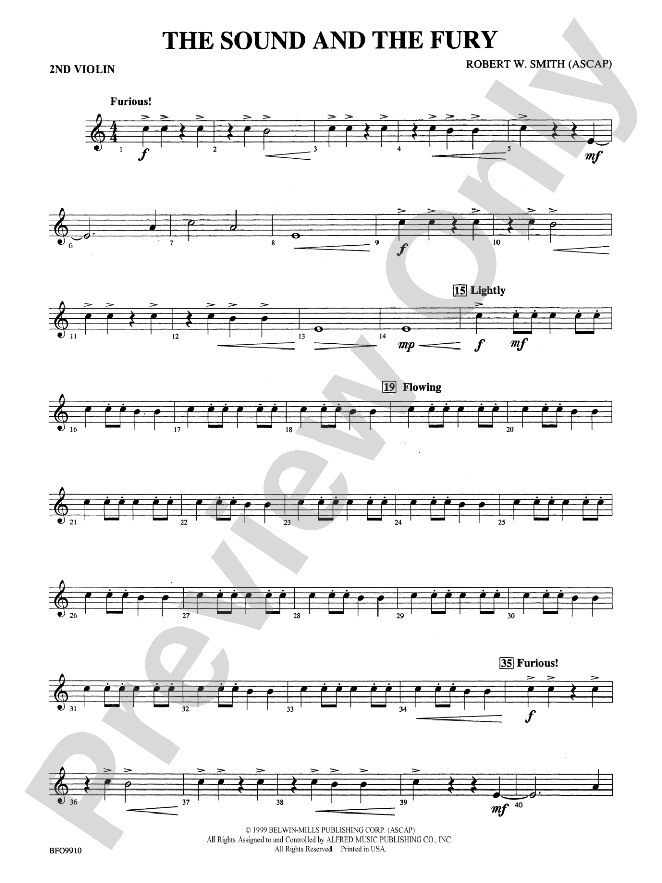 The Sound and the Fury: 2nd Violin