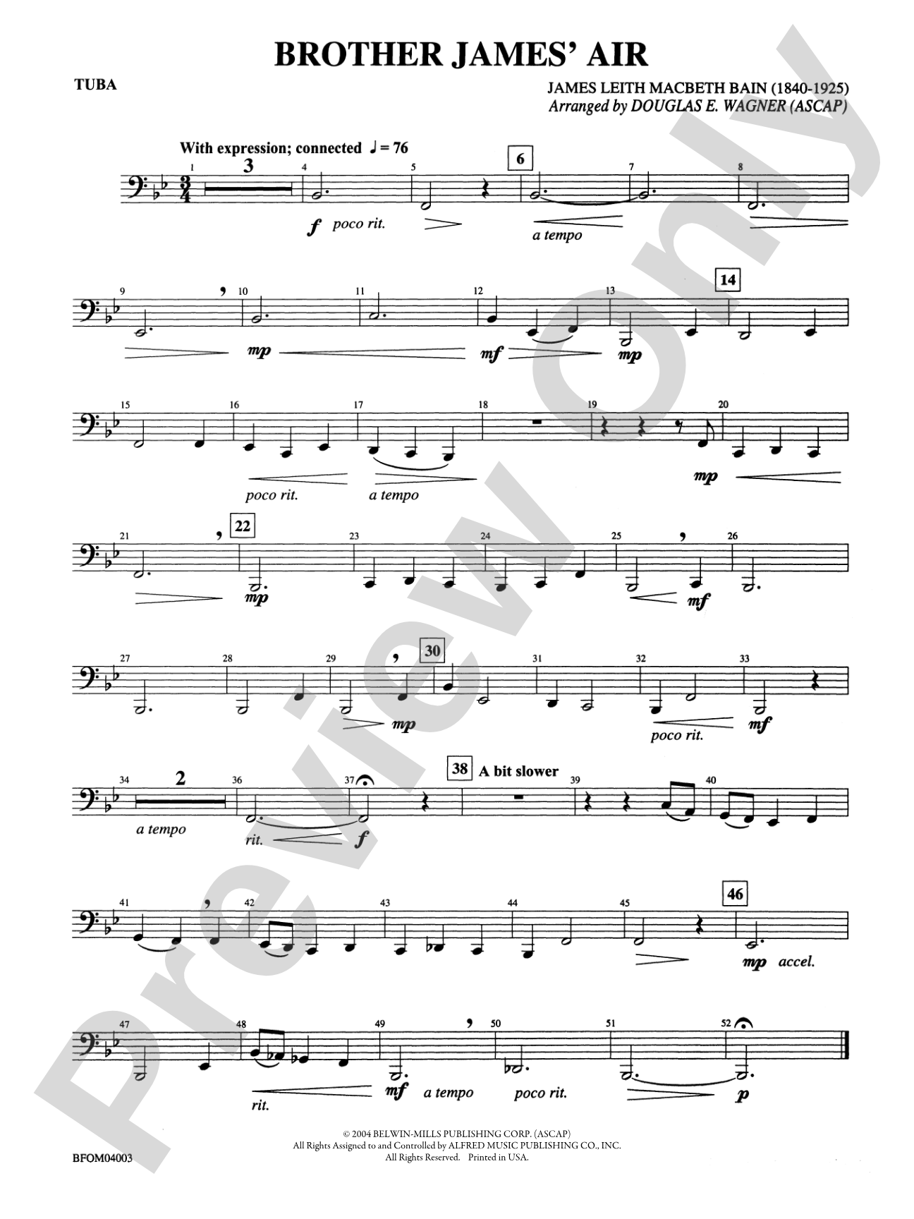 Brother James' Air: Tuba