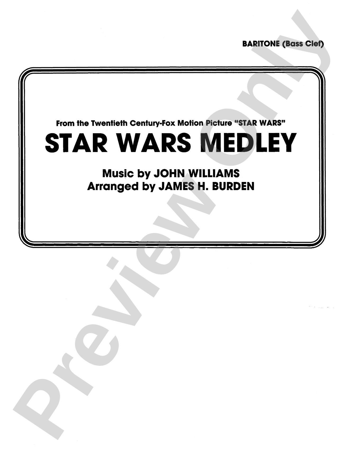 Star Wars® Medley: Baritone B.C.