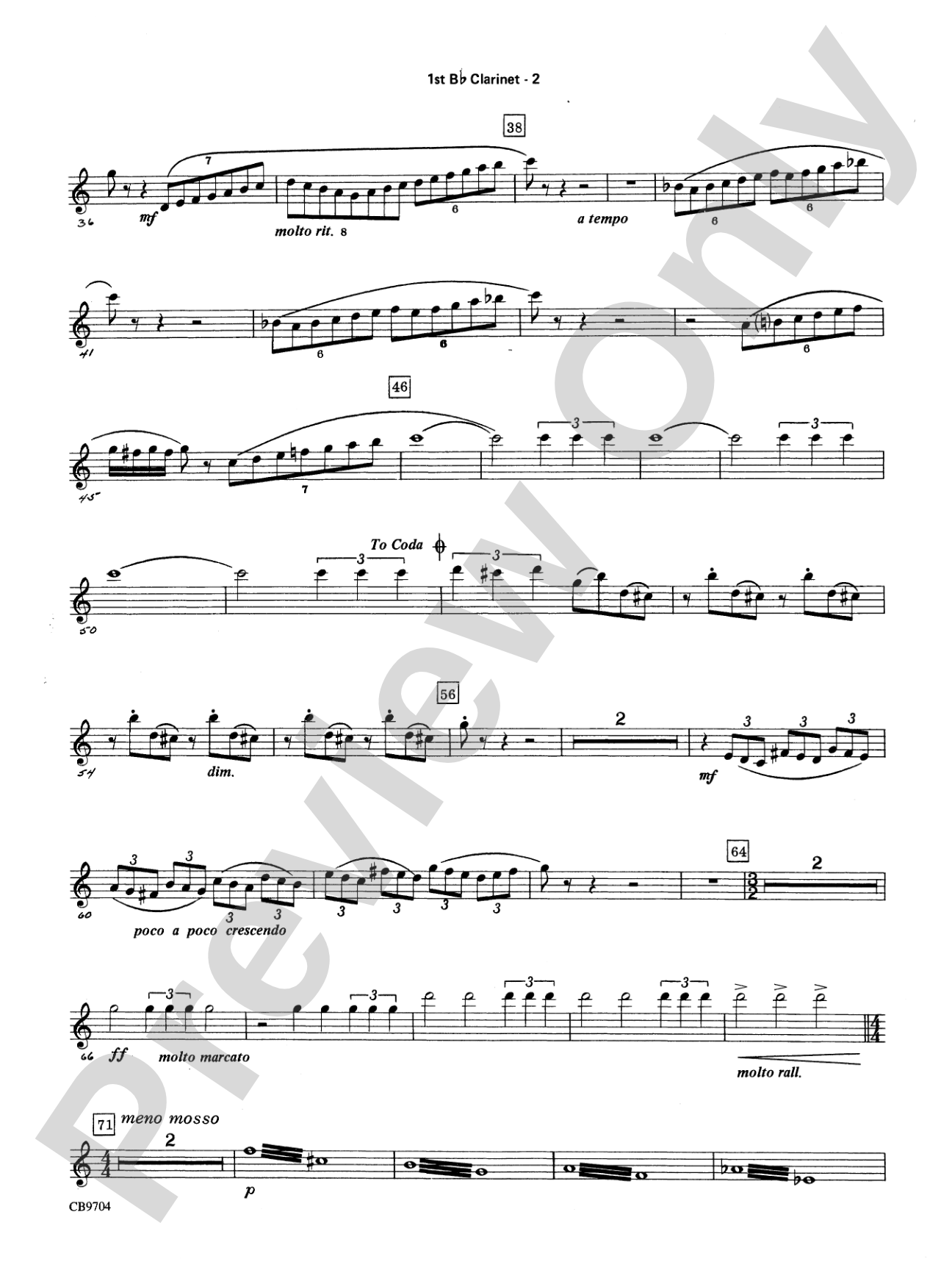 Star Wars® Medley: 1st B-flat Clarinet