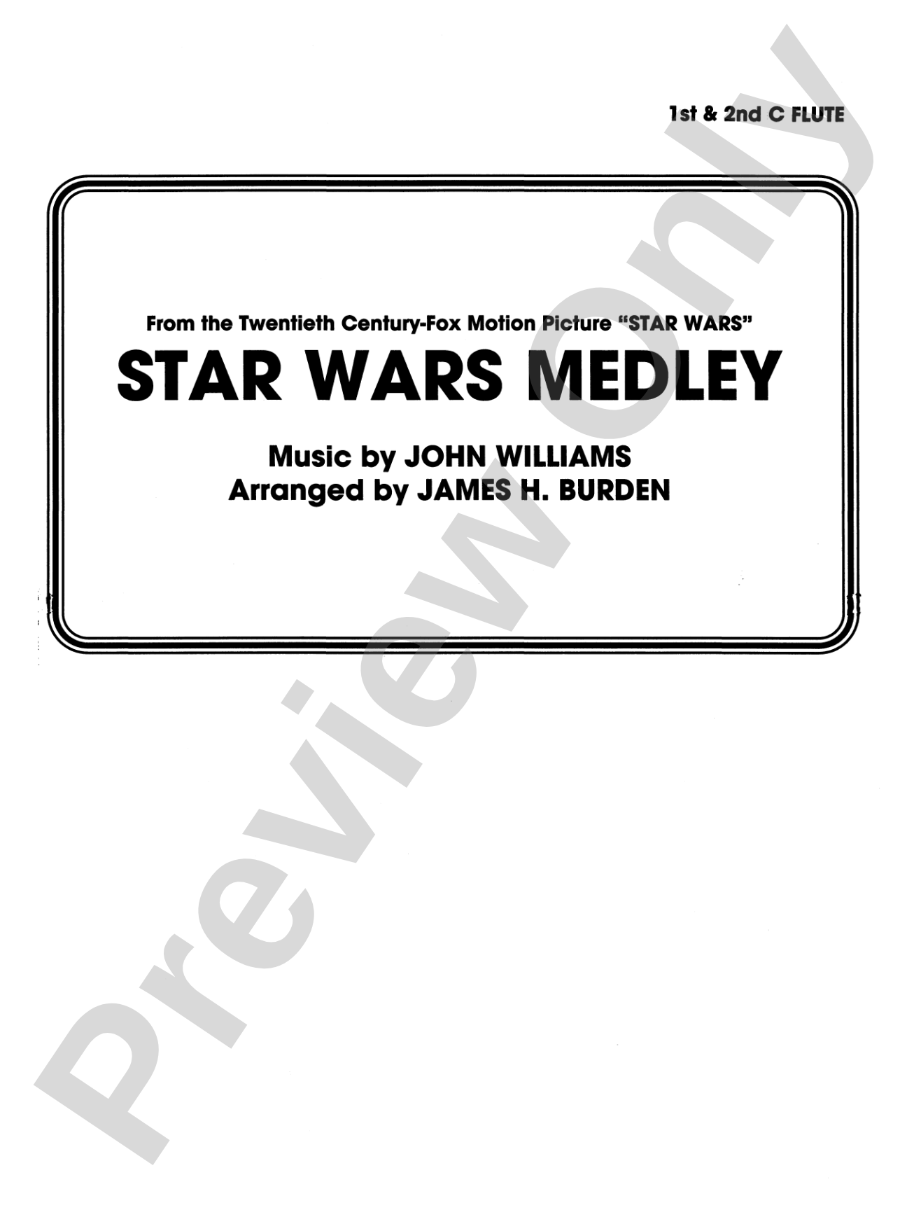 Star Wars® Medley: 1st & 2nd Flute